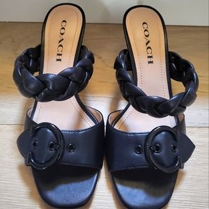 COACH Mollie Braided Strap Kitten Heels Sandals, Size 6.5 **Worn Once**